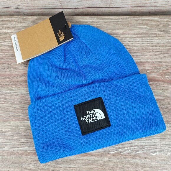 The North Face Other - NEW The North Face Big Box Beanie Hat‎ Unisex One Size Blue Knit Winter Cuffed